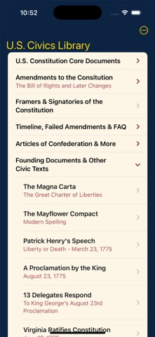 U.S. Constitution Reader iPhone screenshot