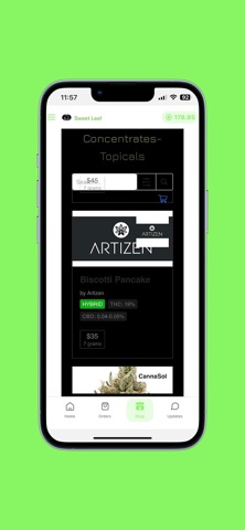 Sweet Leaf Cannabis Co. iPhone screenshot