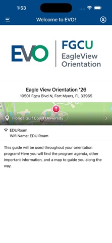 FGCU Event Guidebook Screenshot 1 of 3