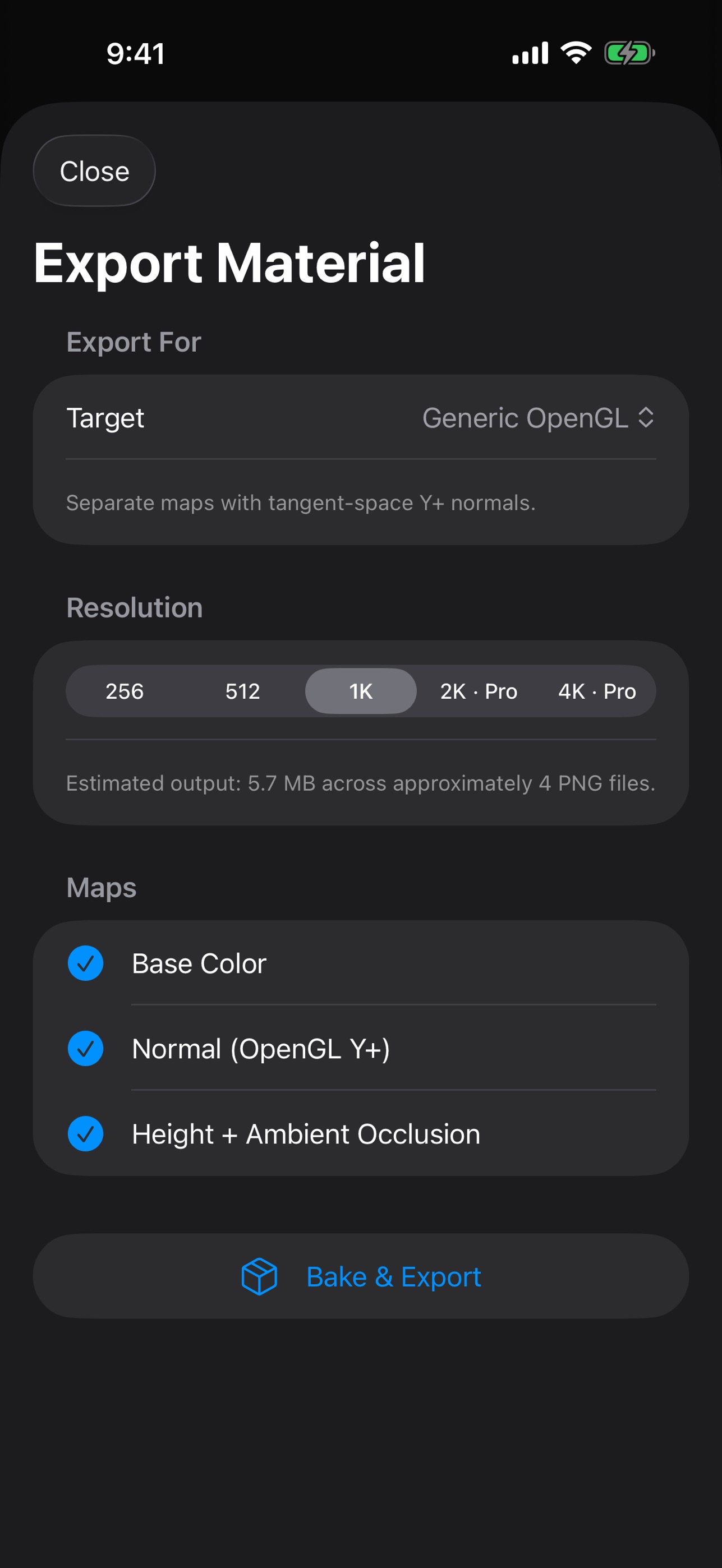 Screenshot 4 of MapBake: Image to PBR