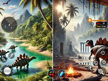 Dinosaur Shooting: Animal Hunt iPad screenshot