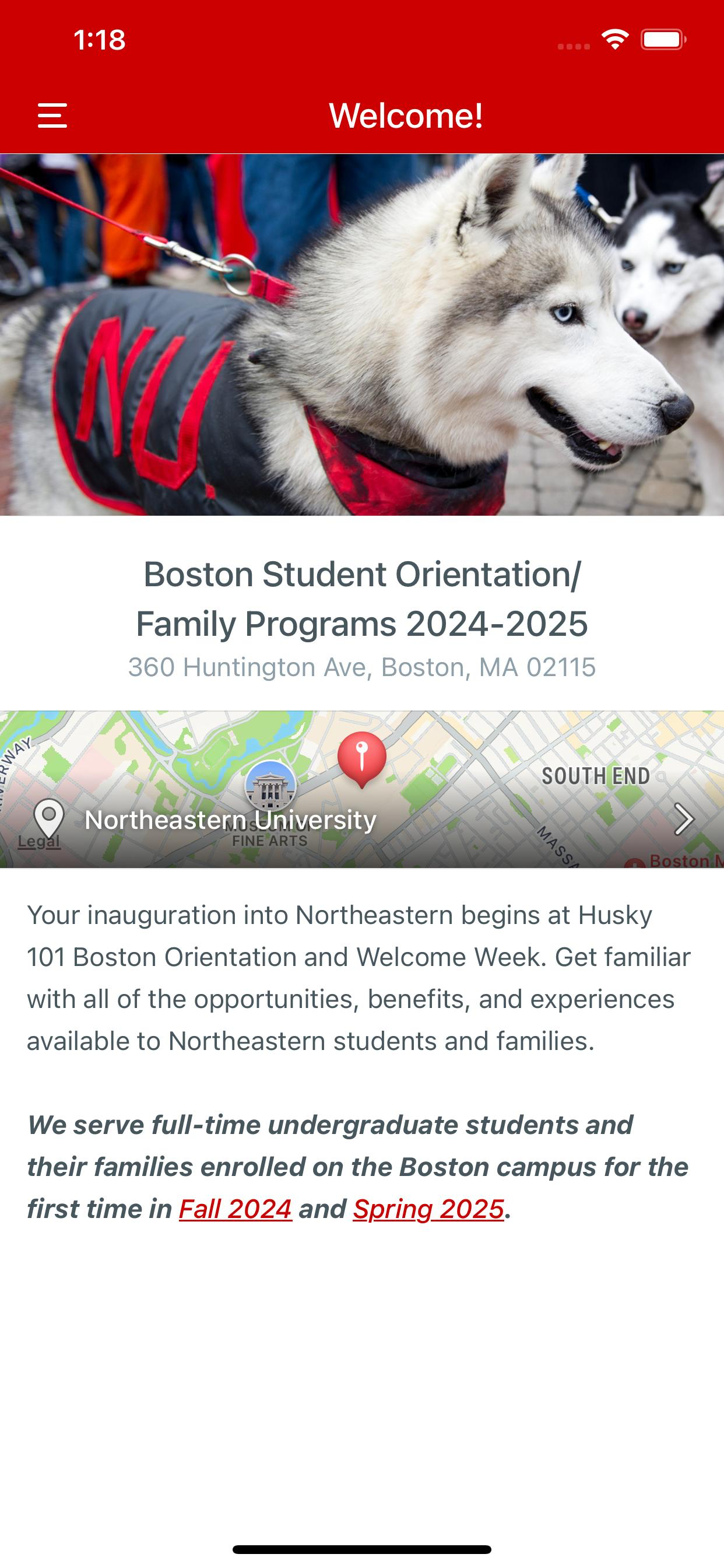 Northeastern Orientation