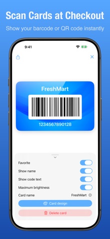 Discount Card Wallet: Barcodes iPhone screenshot