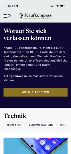 Screenshot von Kaufkompass auf dem iPhone 2