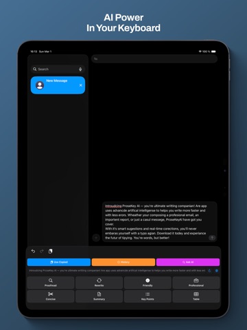ProseKey AI iPad screenshot