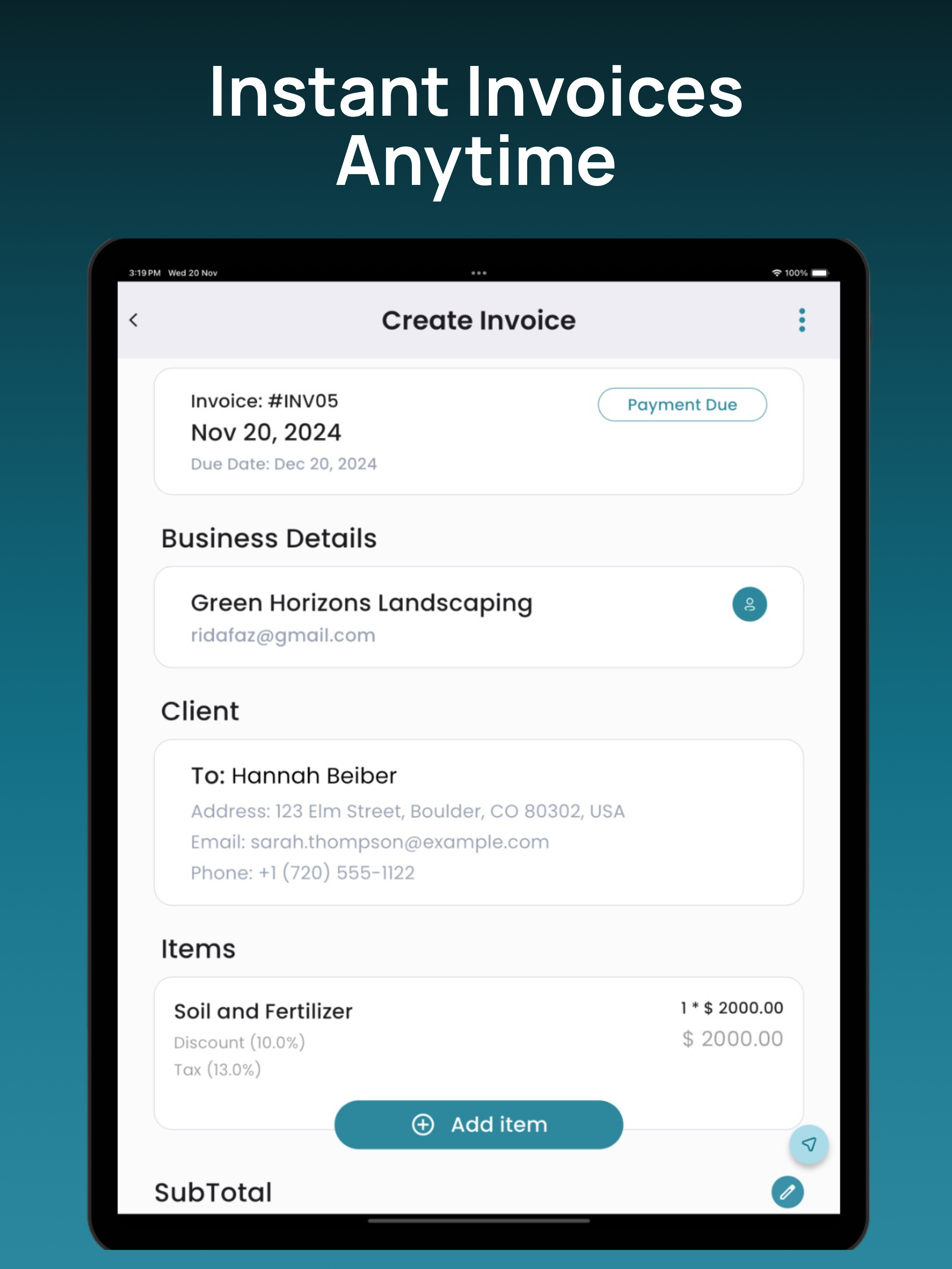 Invoicer – Invoice Maker screenshot 11