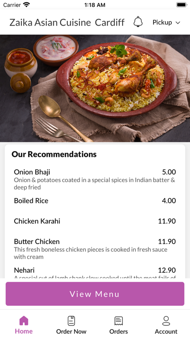 Zaika Asian Cuisine Cardiff Screenshot