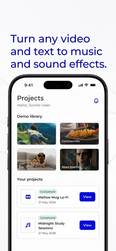 Sonilo: AI Music for Video screenshot 1 of 4