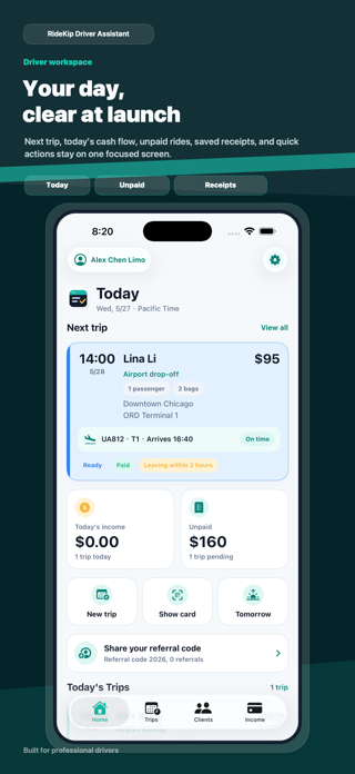 RideKip Driver Workspace Screenshot 1 of 10