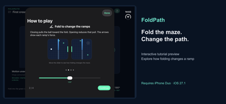 FoldPath: Tilt & Fold App Store screenshot 1