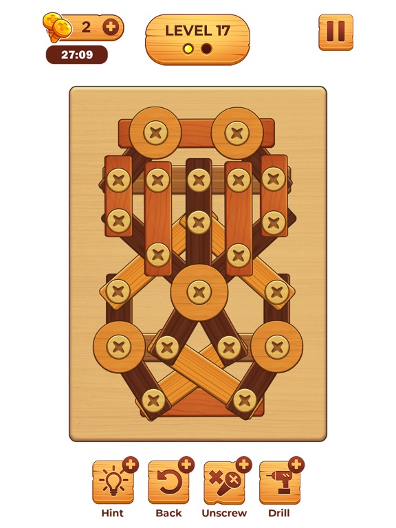 Screw Puzzle: Wood Nut & Boltのおすすめ画像5