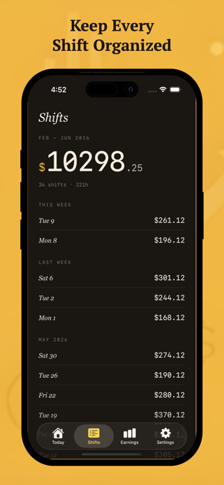 Tip Jar - Shift & Wage Log Screenshot 5 of 6