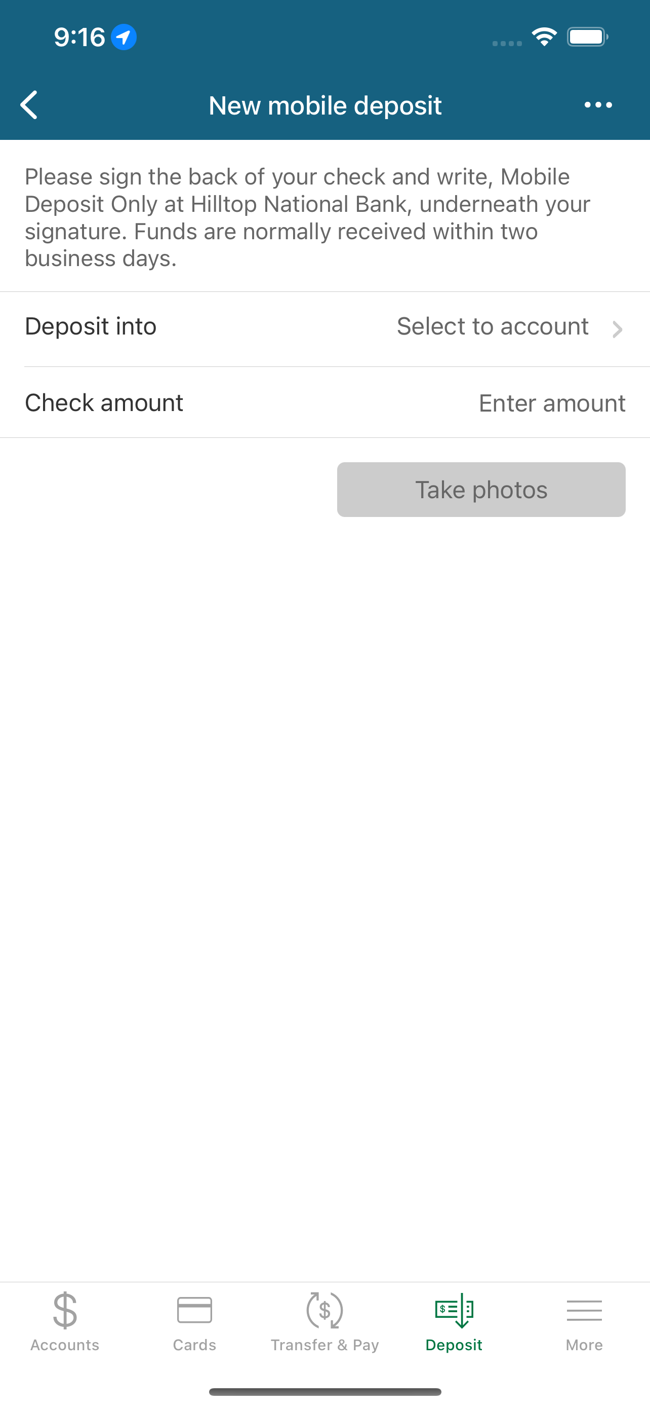 Hilltop Bank Personal screenshot 5