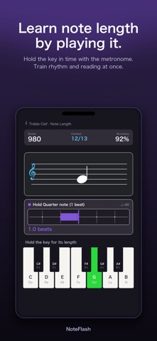 NoteFlash: Sight Reading iPhone screenshot
