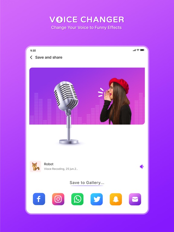 Voice Changer - Voice Effect iPad screenshot 6 - Entertainment app
