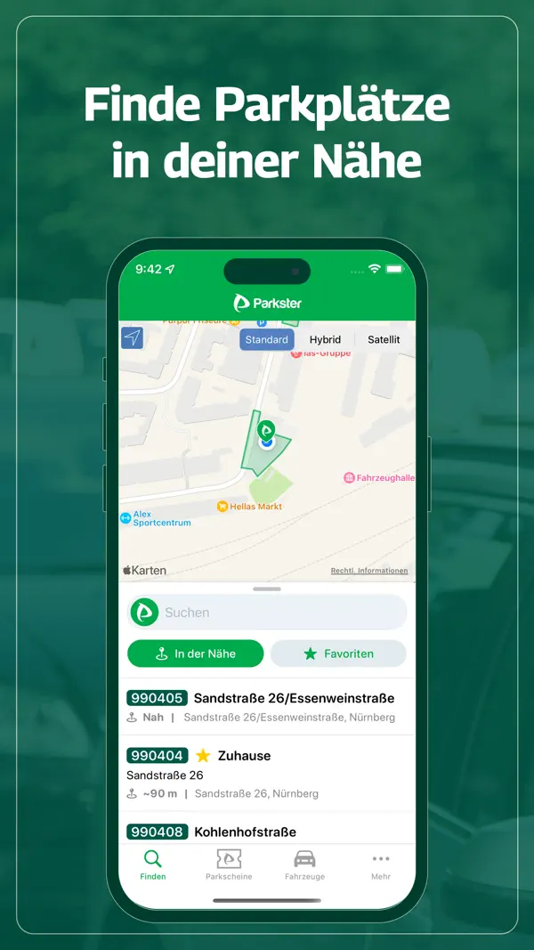 Parkster - Einfach parken iPhone App Screenshot 2 – Reisen