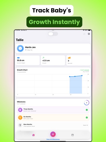Tallie – Baby Height Tracker iPad screenshot