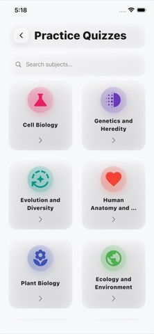 High School Biology Practice iPhone screenshot