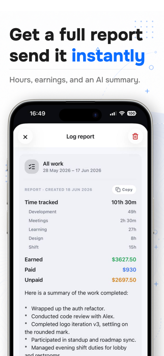 Work hours tracker - Cloq Screenshot 5 of 5