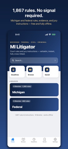 MI Litigator: Court Rules iPhone screenshot