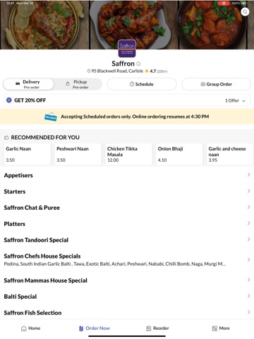 Saffron Carlisle iPad screenshot