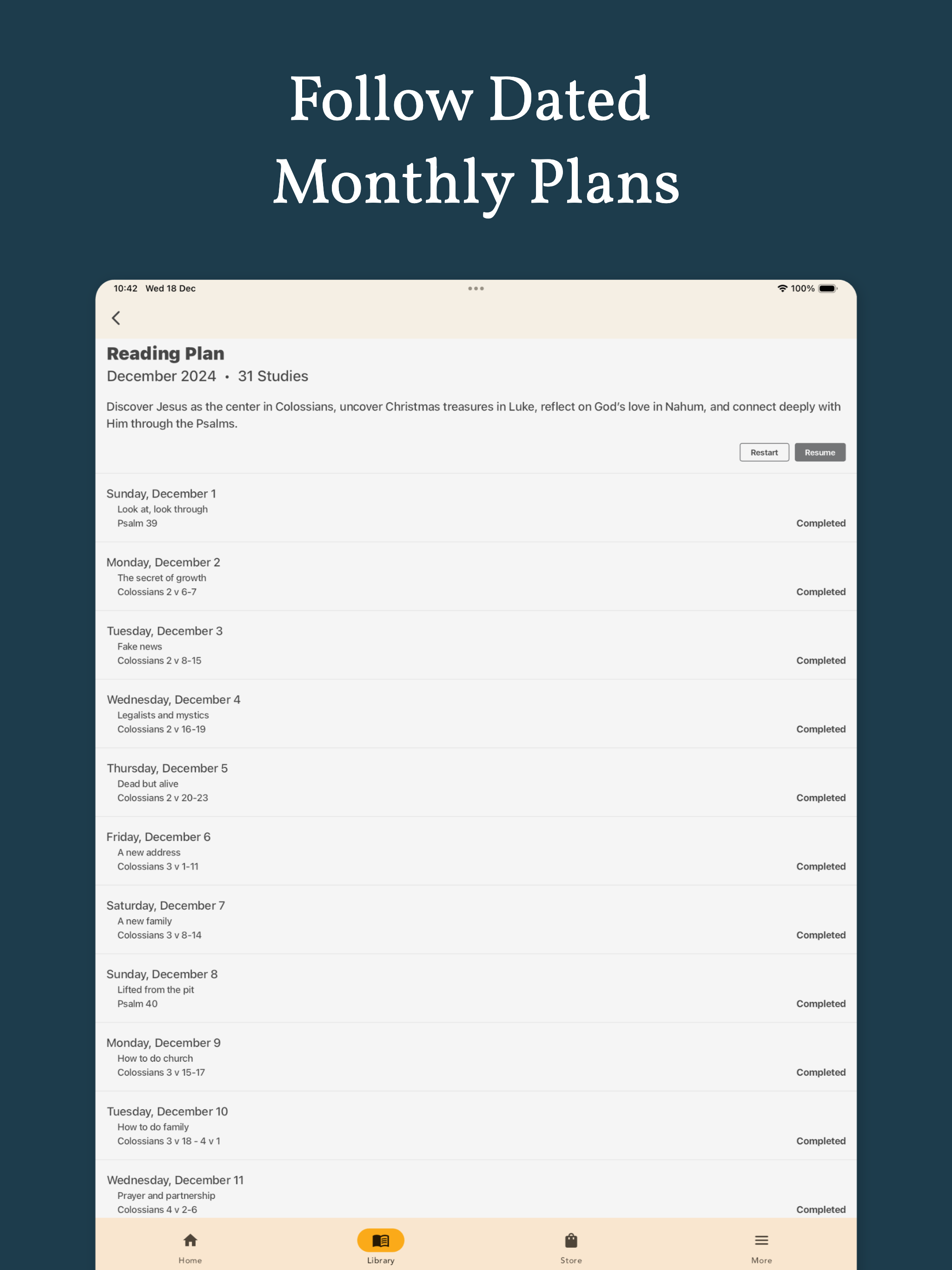 Bible Reading Plan - Explore