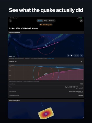 NewQuake: Earthquake Tracker iPad screenshot 2