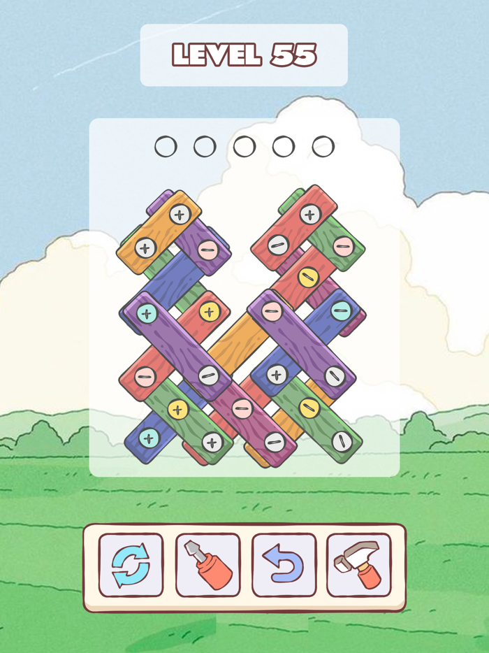 Nuts Island Wood Screw Puzzle