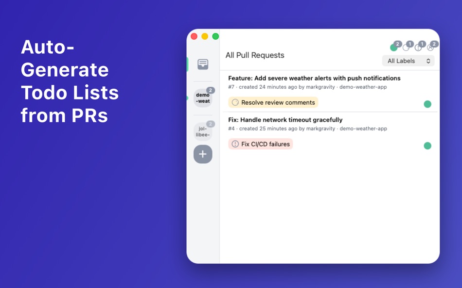#1. Pulltodo - PR Task Manager (macOS) Av: Tu Hoang
