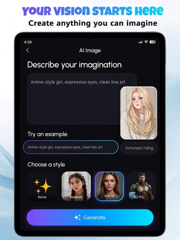 Shortly AI: Text to 3D & Image iPad screenshot