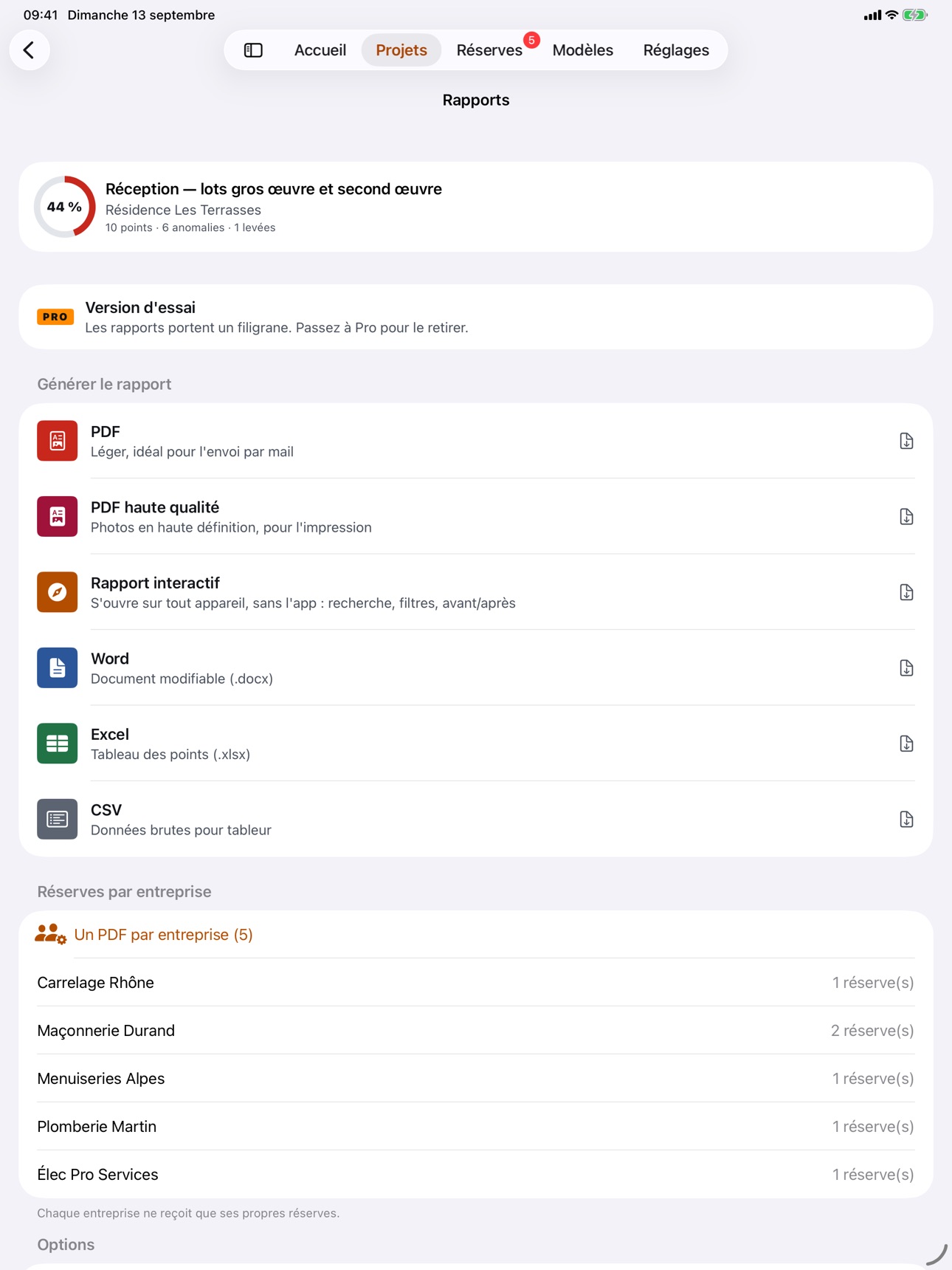 Screenshot 9 of SiteReport Pro By Cedmad