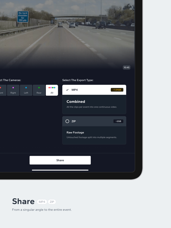 Perception: Dashcam Manager iPad screenshot 4 - Utilities app
