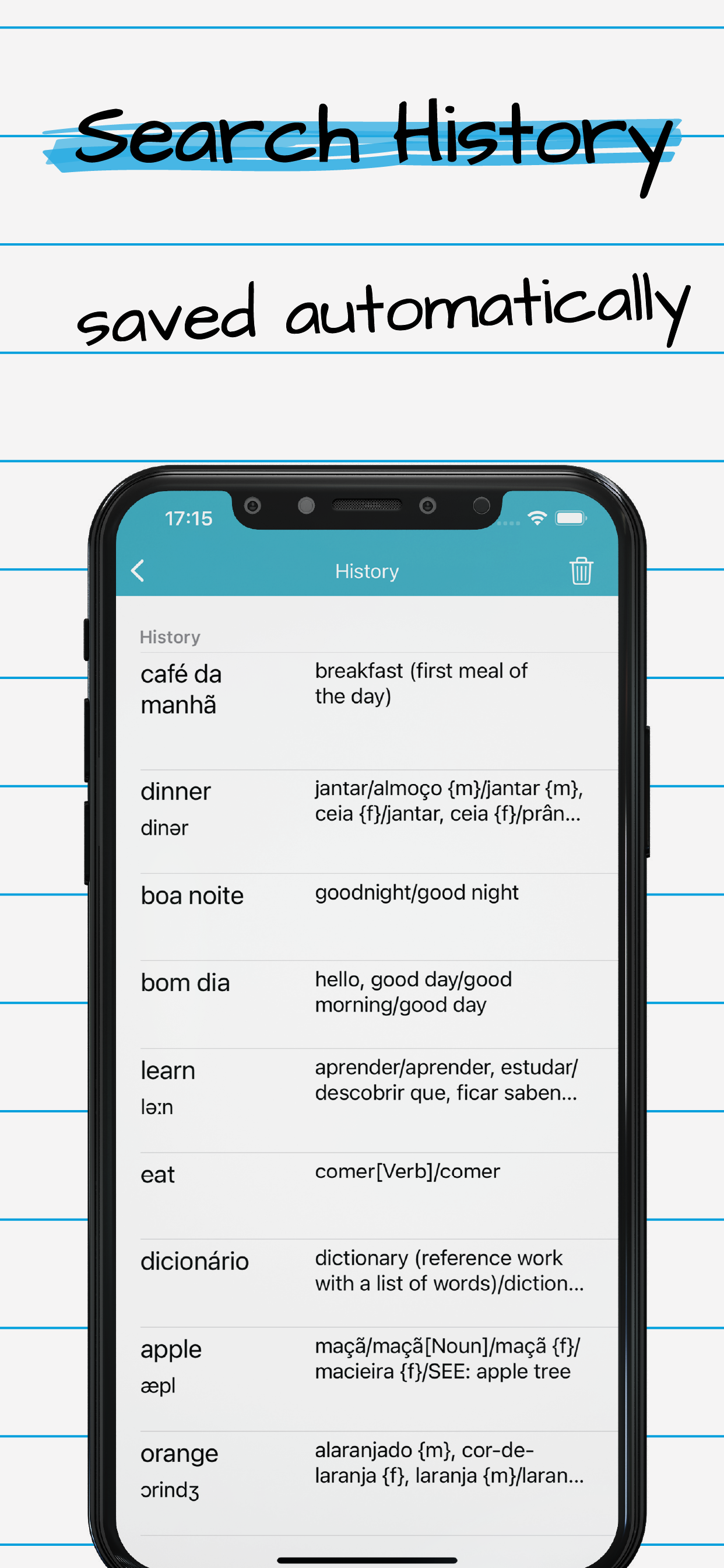 Portuguese English Dictionary.