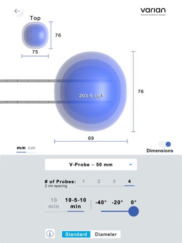 Varian Interventional Oncology iPad screenshot