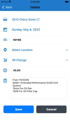 myAutoMaintenance screenshot 3