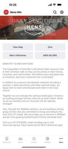 Mens Ministries iPhone screenshot