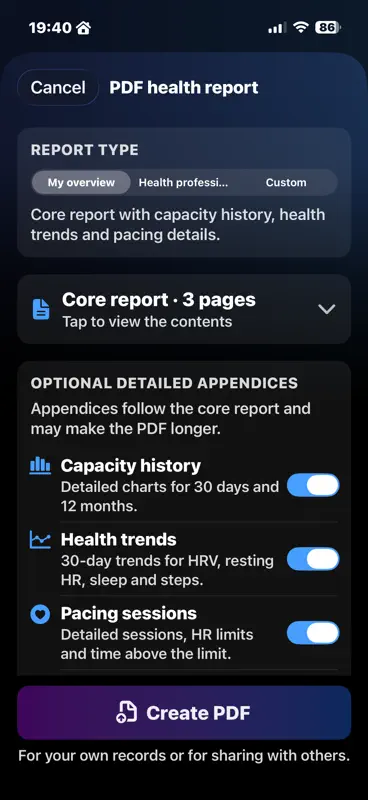 PaceME: Pacing & Energy screenshot 4 of 9