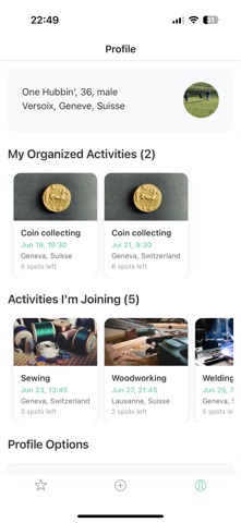 Hubbin' app screenshot