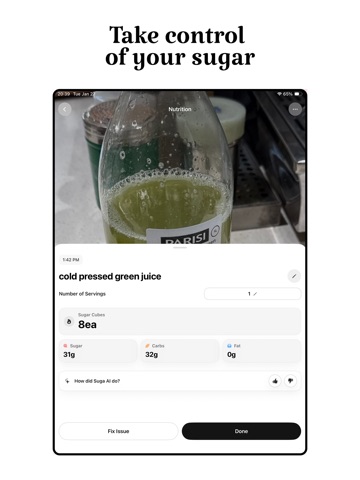 Suga AI - Sugar Tracker iPad screenshot