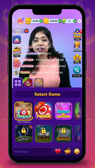 GamePe - Tambola & Live Hosts Screenshot