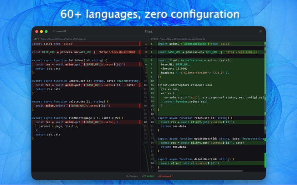 #6. SeamDiff (macOS) Por: Ihor Kuzyk