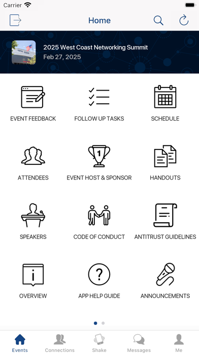 MHEDA Events Screenshot