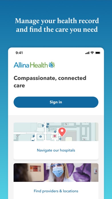 Allina Health Screenshot
