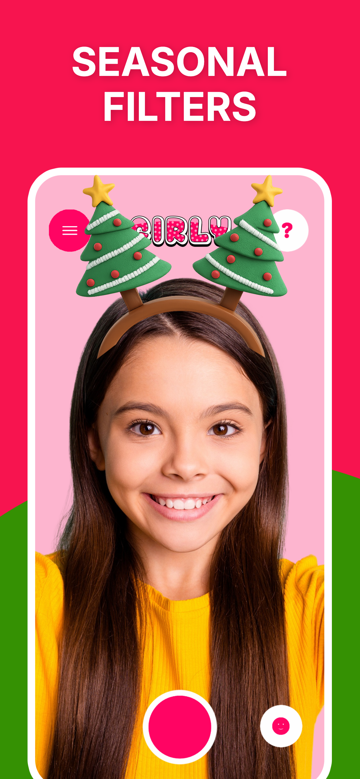 Kids selfie face filters Girly