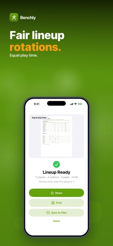 Benchly: Soccer Lineup Screenshot 1 of 3