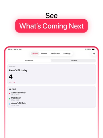 DaysInDots – Visual Countdown iPad screenshot