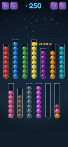 SORTED - ball sort game iPhone screenshot