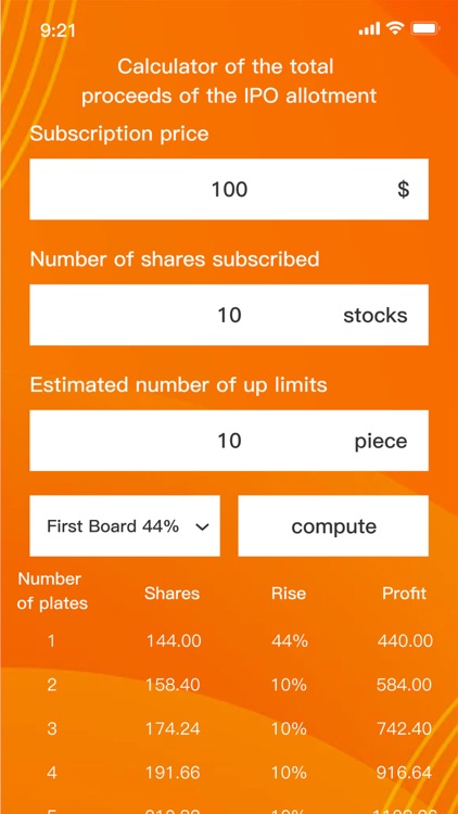 IPO Total Returns Calculator