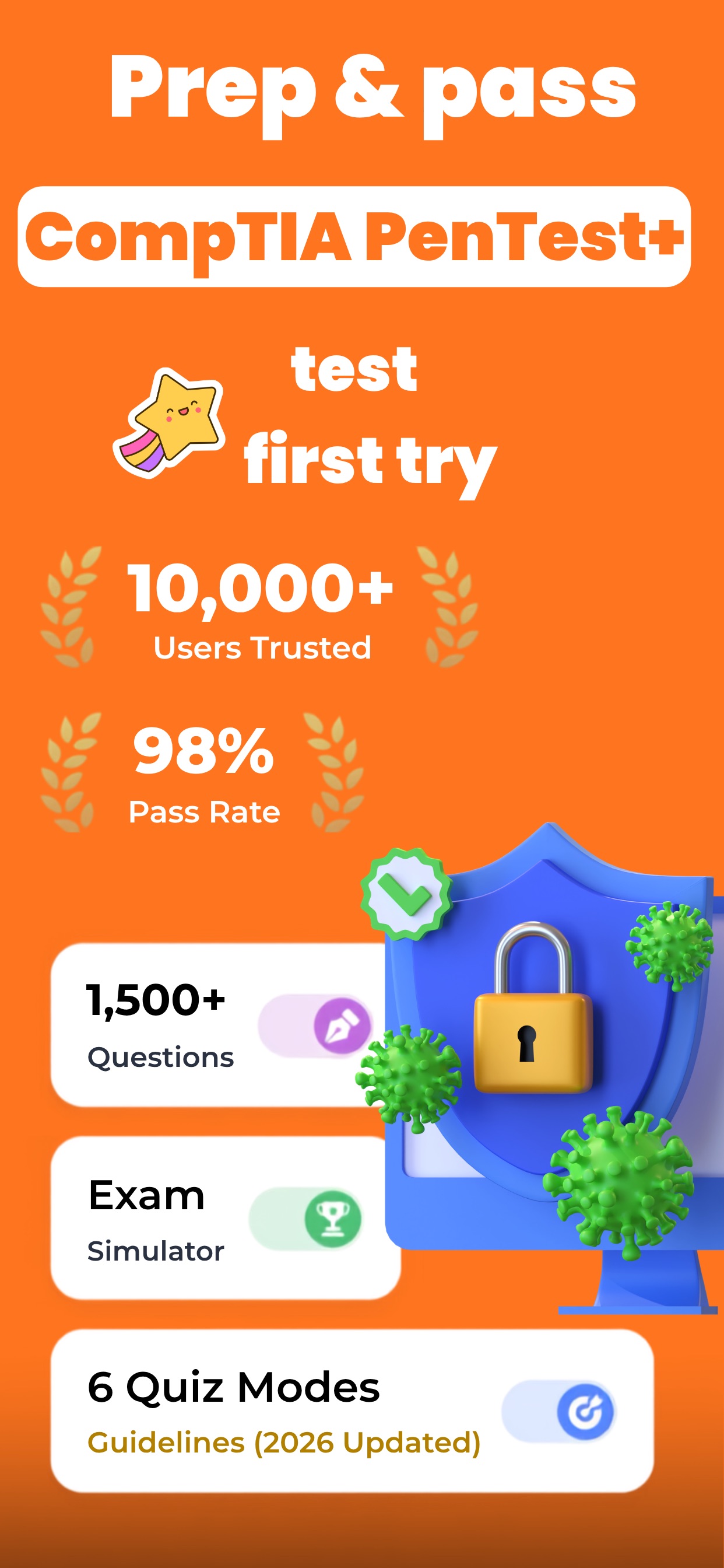 Screenshot 1 of PenTest+ Practice Test 2026