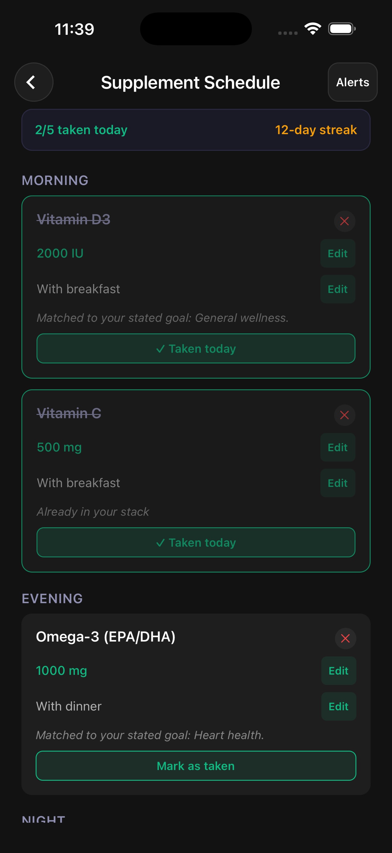 Screenshot 2 of SupplementAI: Vitamin Guide